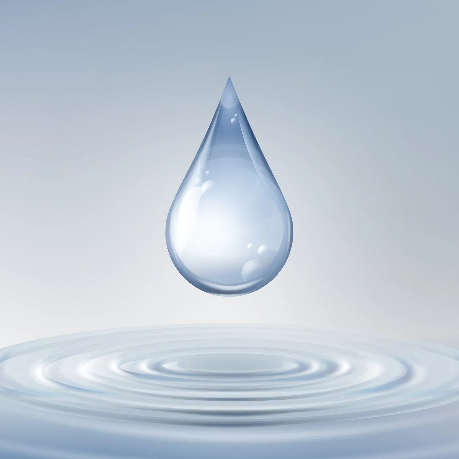 Water drop representing hydration